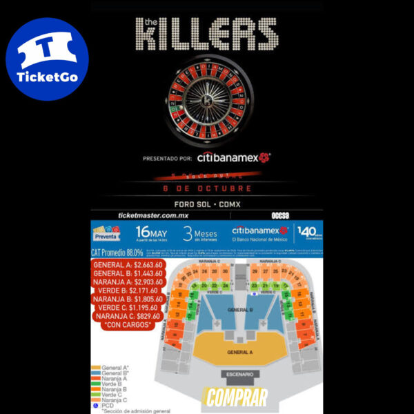 🚨 THE KILLERS 5 Y 6 OCTUBRE CDMX ESTADIO GNP 🚨