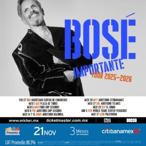 🚨PRE-VENTA🚨 MIGUEL BOSÉ Auditorio Nacional CDMX, 15 de Marzo 2025