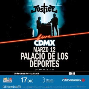 🎶 ¡Justicia en Vivo en CDMX! 🎶 📅 12 de marzo, 2025 📍 Palacio de los Deportes