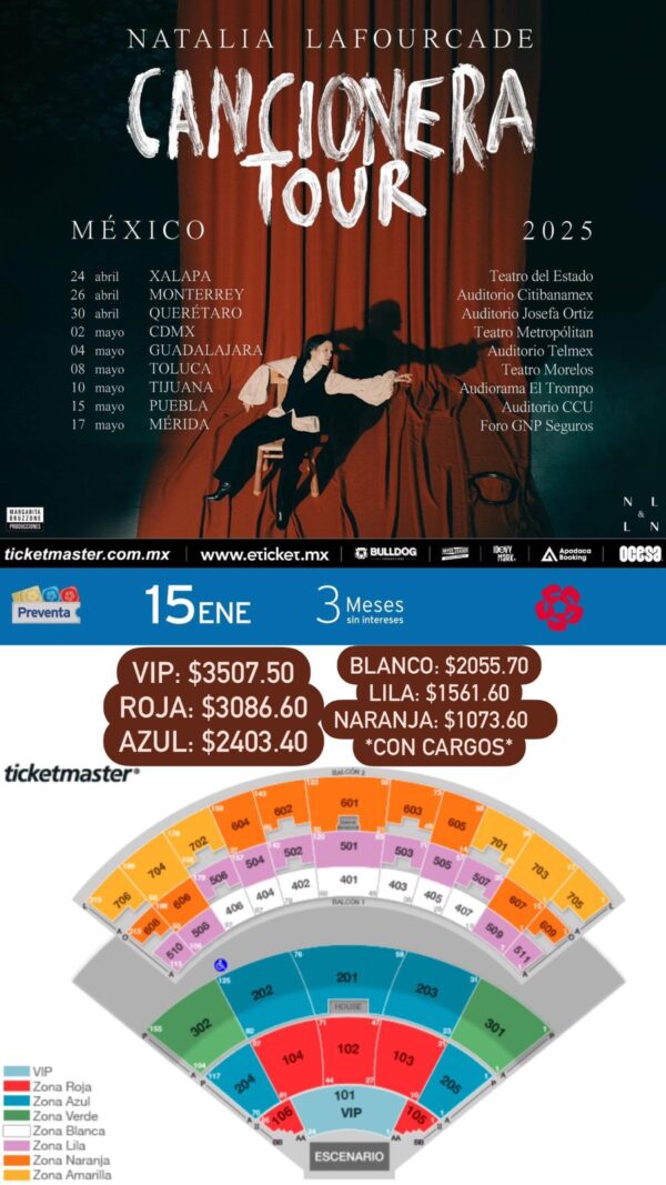 🚨ULTIMOS BOLETOS🚨 NATALIA LAFOURCADE Auditorio Telmex GUADALAJARA, 04 de Mayo 2025 - Image 2