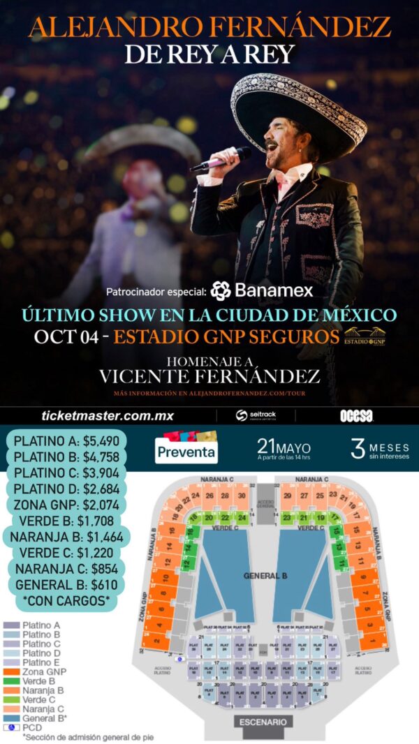 ULTIMO SHOW EN CDMX, ALEJANDRO FERNANDEZ Estadio GNP CDMX, 04 de Octubre 2025 - Image 2