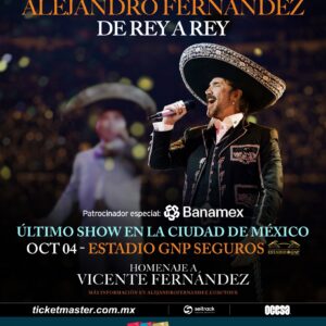 ULTIMO SHOW EN CDMX, ALEJANDRO FERNANDEZ Estadio GNP CDMX, 04 de Octubre 2025