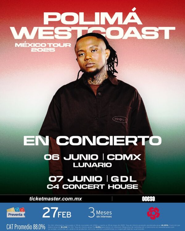 POLIMA WESTCOAST, 06 de Junio del 2025, Lunario CDMX