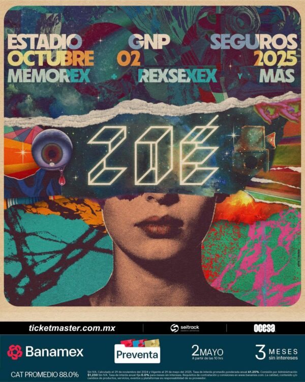PRE-VENTA, ZOÉ Estadio GNP CDMX, 02 de Octubre 2025