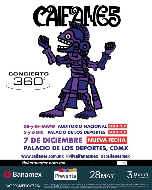 Boletos Caifanes CDMX (7 Dic) Palacio Deportes | TicketGoMX