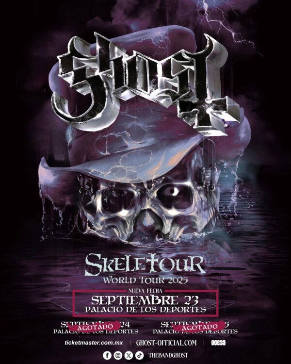 GHOST, 23 de Septiembre del 2025, Palacio de los Deportes, CDMX