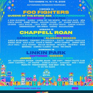 CORONA CAPITAL, ABONO 3 DIAS (14, 15 y 16 Octubre), Autódromo Hermanos Rodriguez CDMX
