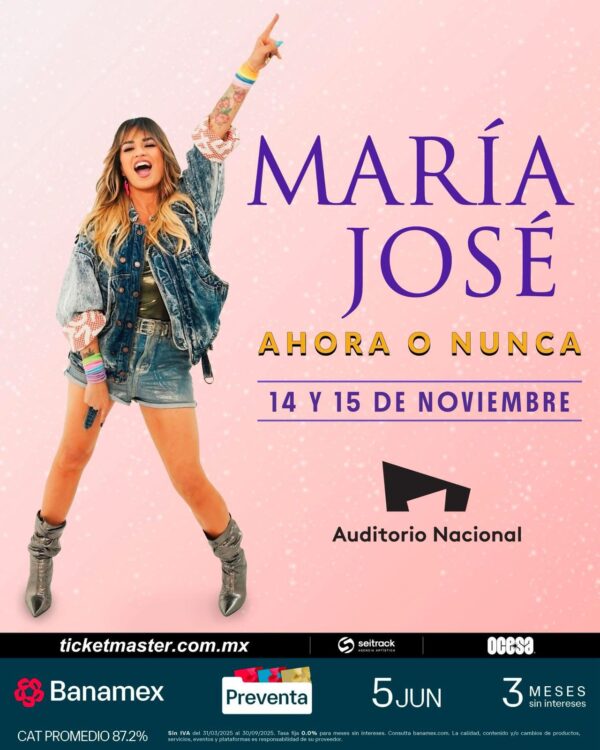 MARÍA JOSÉ,  14 de Noviembre 2025, Auditorio Nacional CDMX