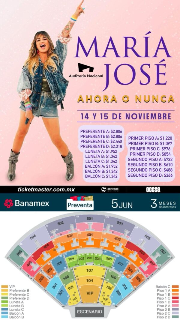 MARÍA JOSÉ,  14 de Noviembre 2025, Auditorio Nacional CDMX - Image 2