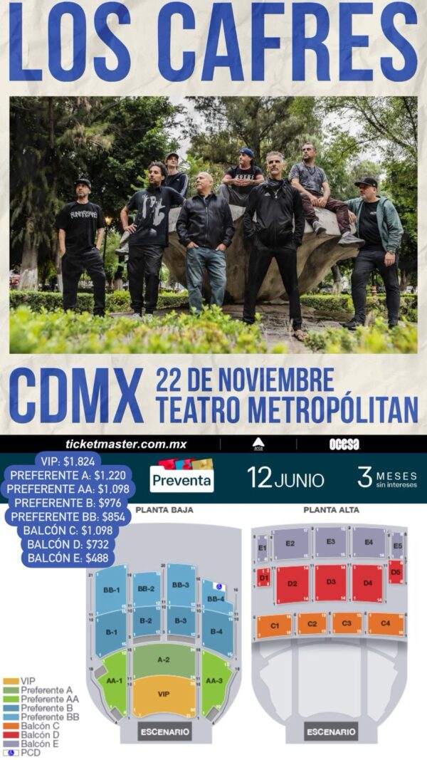 LOS CAFRES, 22 de Noviembre 2025, Teatro Metropolitan CDMX - Image 2