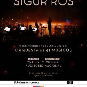 SIGUR RÓS  Presentándose con Orquesta de 41 Músicos  26 de Noviembre del 2025  Auditorio Nacional  CDMX México