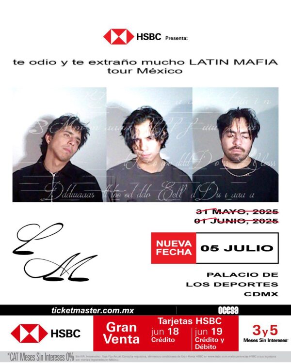 LATIN MAFIA  05 de Julio del 2025  Palacio de los Deportes