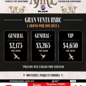 FESTIVAL ARRE PEPSI BLACK Parque Fundidora, Monterrey, NL 7 y 8 de noviembre de 2025