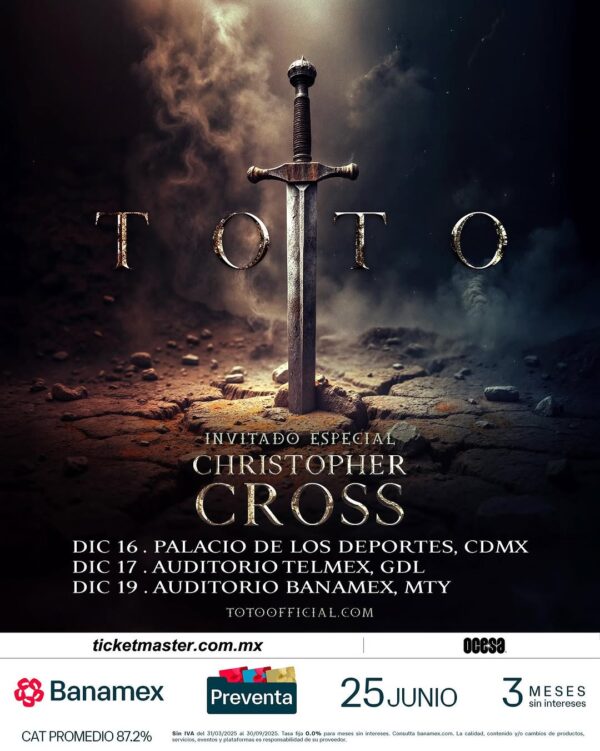 TOTO   Palacio de los Deportes 16 de Diciembre del 2025  Palacio de los Deportes  CDMX  México