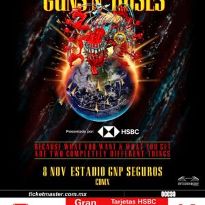 GUNS N’ ROSES 8 de Noviembre del 2025  Estadio GNP Seguros  CDMX  México