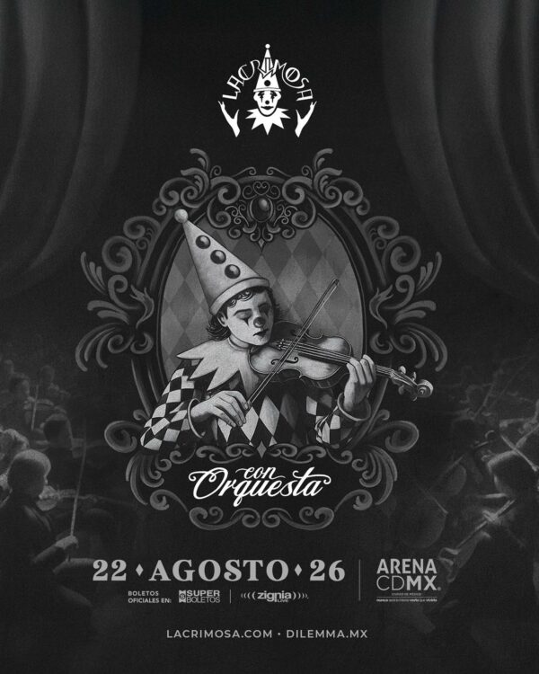 LACRIMOSA: CON ORQUESTA, 22 de Agosto 2025, Arena CDMX