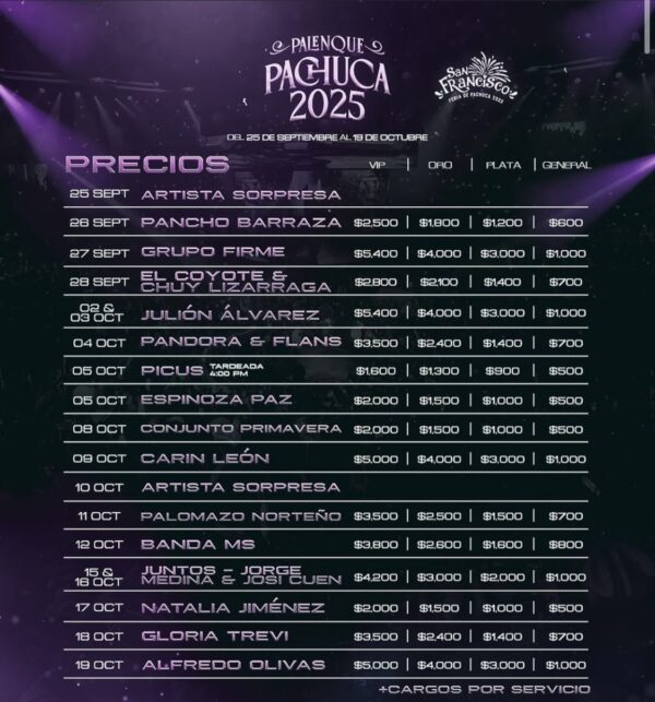 PANCHO BARRAZA, 26 de Septiembre 2025, Palenque Pachuca HIDALGO - Image 3