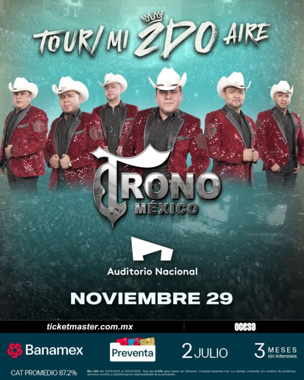 TRONO,  29 de Noviembre 2025, Auditorio Nacional CDMX