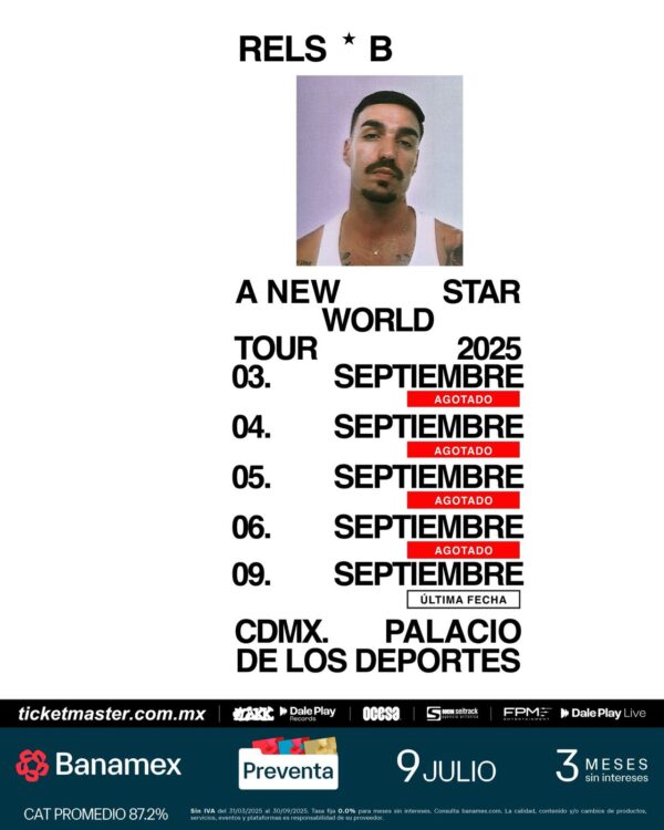 RELS B A NEW STAR WORLD TOUR, 09 de Septiembre del 2025, Palacio de los Deportes CDMX