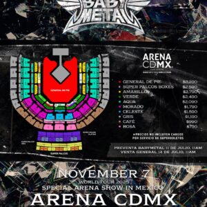 BABYMETAL Viernes 7 de Noviembre del 2025  Arena Ciudad de México  CDMX