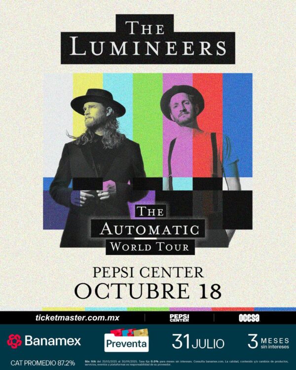 THE LUMINEERS, 18 de Octubre 2025, Pepsi Center CDMX
