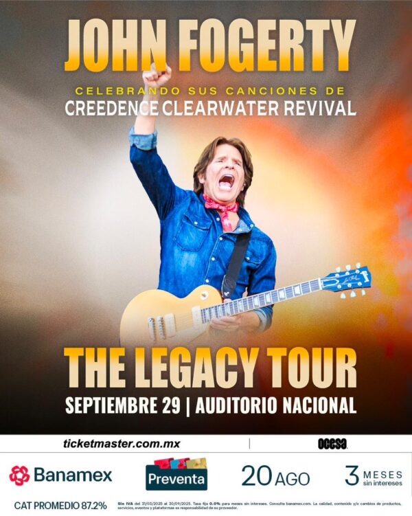 JOHN FOGERTY, 29 de Septiembre 2025, Auditorio Nacional CDMX