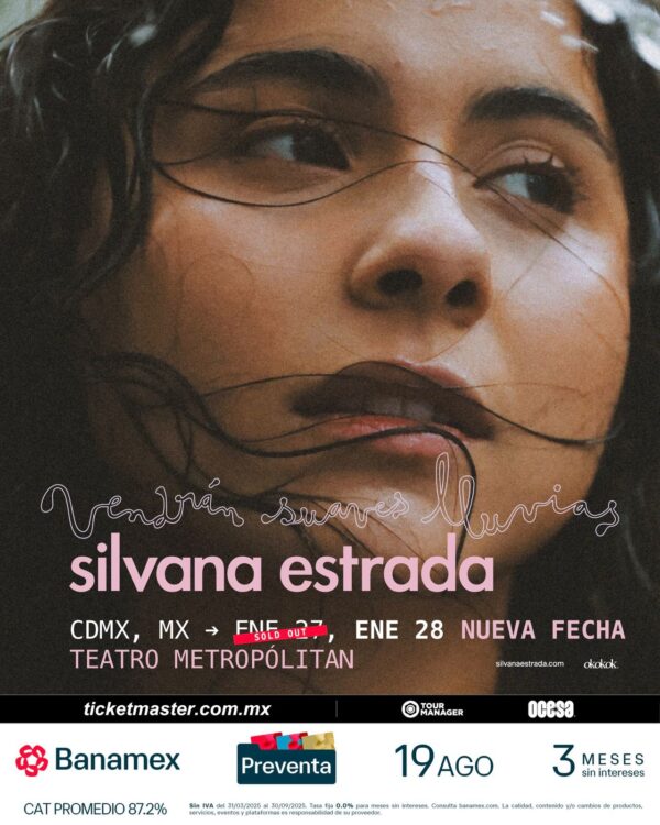 SILVANA ESTRADA  Vendrán suaves lluvias Tour  Miércoles 28 de Enero del 2026  Teatro Metropólitan CDMX México