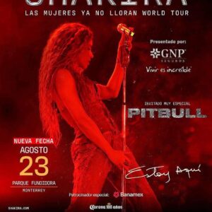 Shakira  23 de agosto de 2025 en Monterrey Parque Fundidora
