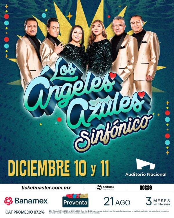 Los Ángeles Azules Sinfónico 10 de diciembre 2025 Auditorio Nacional, Ciudad de México
