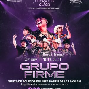 Grupo Firme 10 de octubre de 2025 Palenque de la Feria de Pachuca, Hidalgo