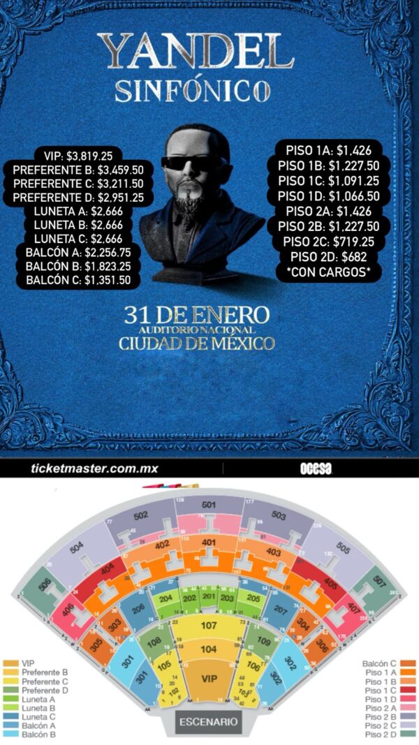 YANDEL SINFÓNICO, 31 de Enero del 2026, Auditorio Nacional CDMX - Image 2