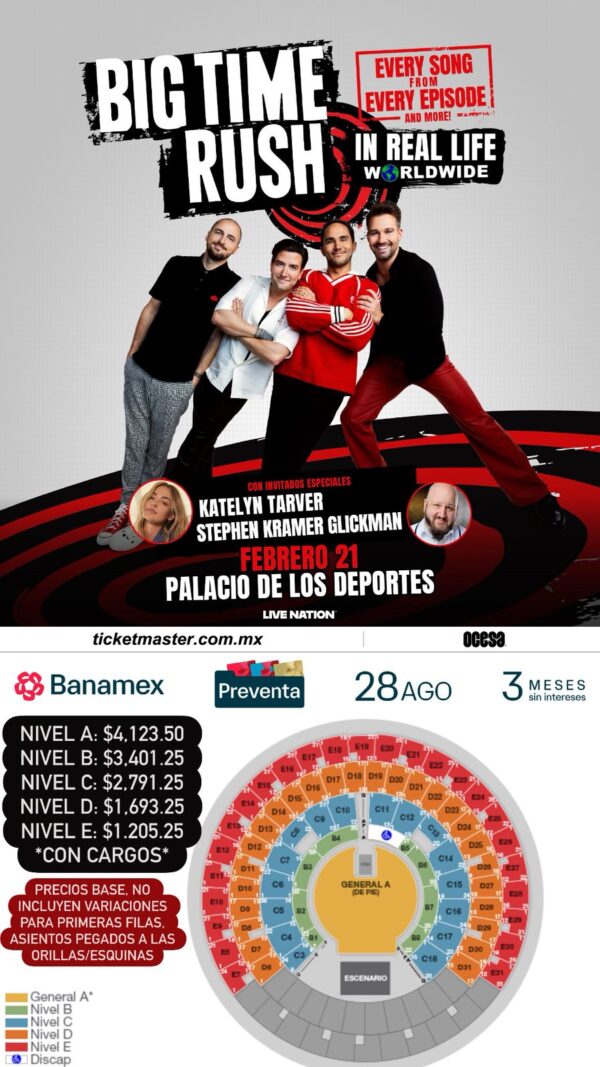 BIG TIME RUSH, 21 de Febrero del 2025, Palacio de los Deportes CDMX - Image 2