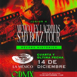 JUNIOR H México en Lagrimas SAD BOYZ TOUR, 14 de Diciembre del 2025, Plaza de Toros CDMX