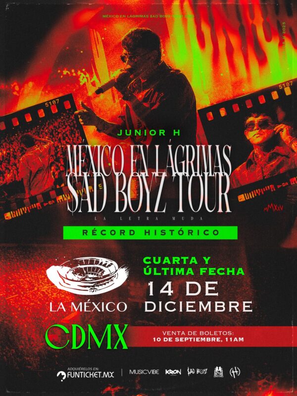 JUNIOR H México en Lagrimas SAD BOYZ TOUR, 14 de Diciembre del 2025, Plaza de Toros CDMX