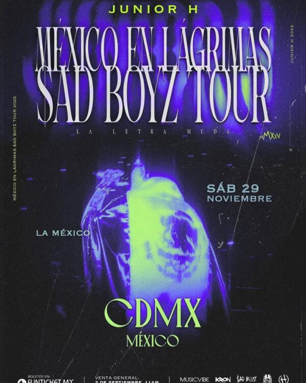 JUNIOR H México en Lagrimas SAD BOYZ TOUR, 29 de Noviembre del 2025, Plaza de Toros CDMX