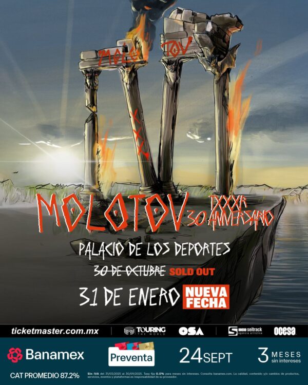 MOLOTOV, 31 de Enero del 2026, Palacio de los Deportes CDMX