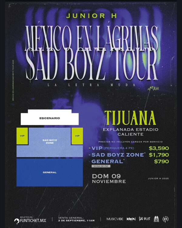 Junior H en Tijuana 9 nov 2025 Explanada Estadio Caliente compra boletos oficiales.