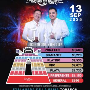 Jorge Medina y Josi Cuen 13 Septiembre 2025 Explanada de la Feria Torreon