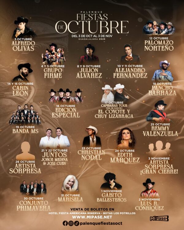 JUNIOR H, 28 de Octubre 2025, Palenque Fiestas de Octubre GUADALAJARA - Image 3