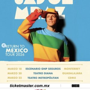 JASON MARZ RETURN TO MEXICO, 22 de Marzo 2026, Teatro Metropólitan CDMX