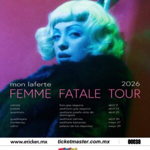 MON LAFERTE FEMME FATALE TOUR, 29 de Mayo 2026, Palacio de los Deportes CDMX