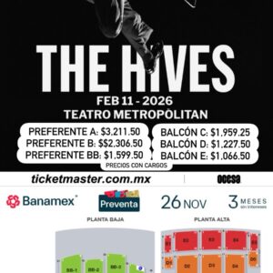 THE HIVES  INTIMATE SHOW   Miércoles 11 de Febrero del 2026  Teatro Metropólitan  CDMX  México 🇲🇽