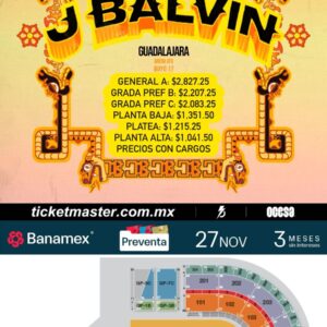 J Balvin – Guadalajara / Arena VFG / 17 mayo 2026