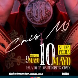 CRIS MJ 🔥 MÉXICO TOUR 🗓️ Domingo 10 de Mayo del 2026 🗓️ 🏟️ Palacio de los Deportes 🏟️ 📍 CDMX 📍 🇲🇽 México 🇲🇽