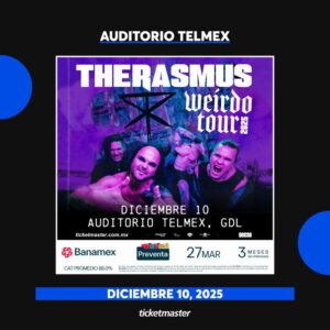 The Rasmus - Auditorio Telmex 10 de diciembre de 2025.