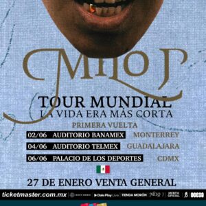 MILO J Martes 2 de Junio del 2026   Auditorio Banamex Monterrey, Nuevo León