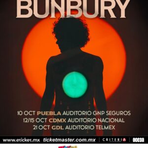 Enrique Bunbury 10 Octubre 2026 Auditorio Gnp Seguros Puebla Boletos