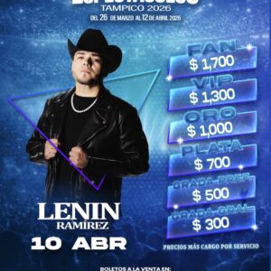 Boletos Lenin Ramírez Tampico 10 Abril 2026 Centro de Espectáculos