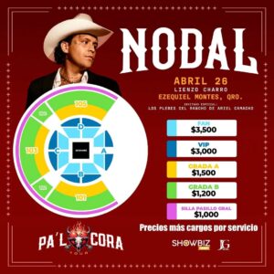 Boletos Nodal Querétaro 26 Abril 2026 Lienzo Charro Ezequiel Montes