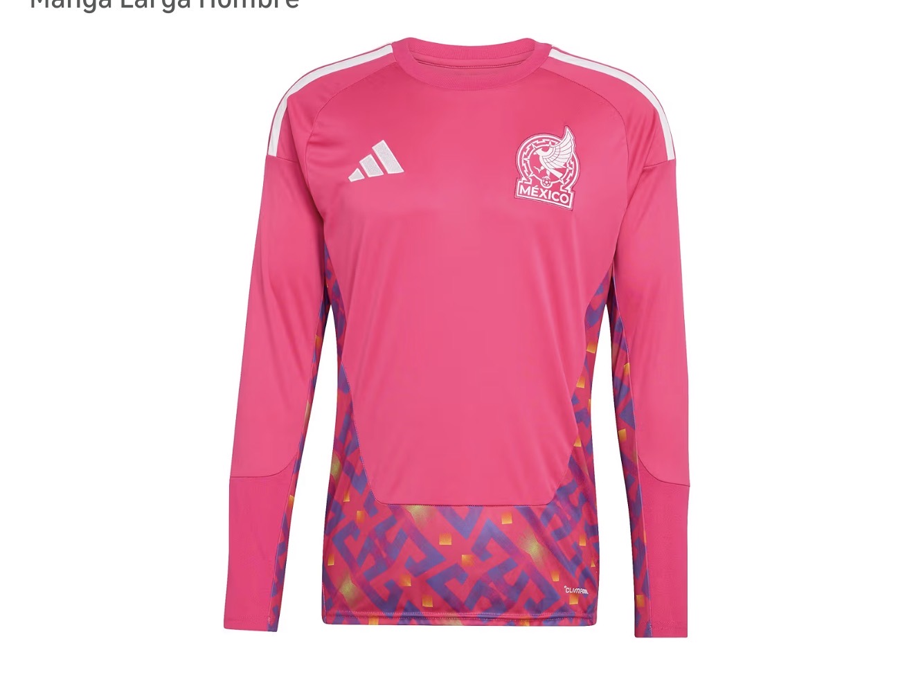Jersey Portero Manga Larga México Rosa 2026 Original adidas